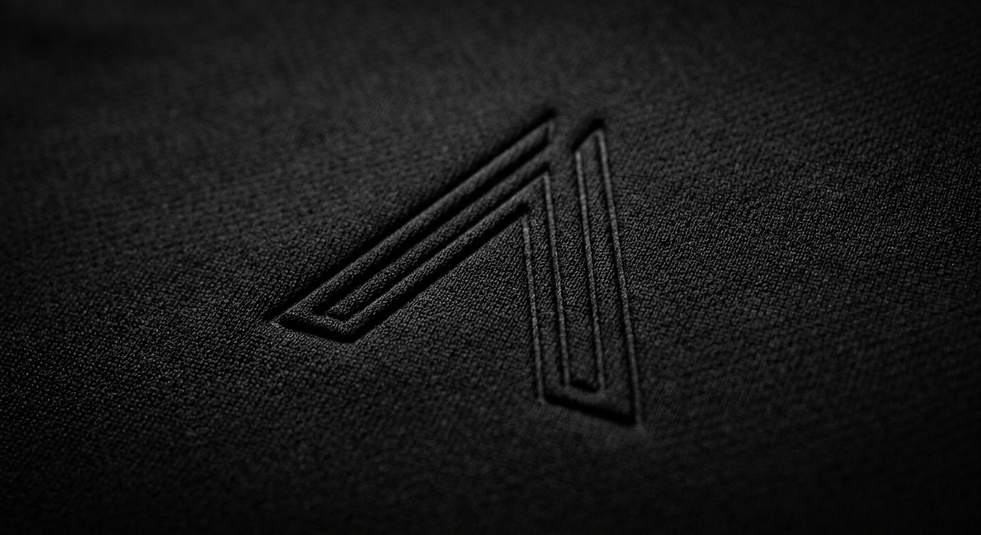 Agastopia monogram debossed in black technical fabric